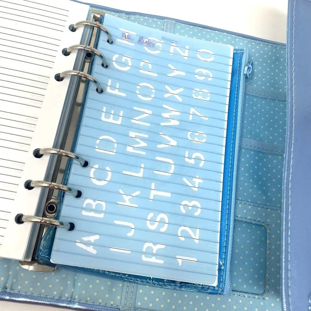 Vintage GAP Day Calendar Planner Markers Binder Blue Geometric Flowers NWOT